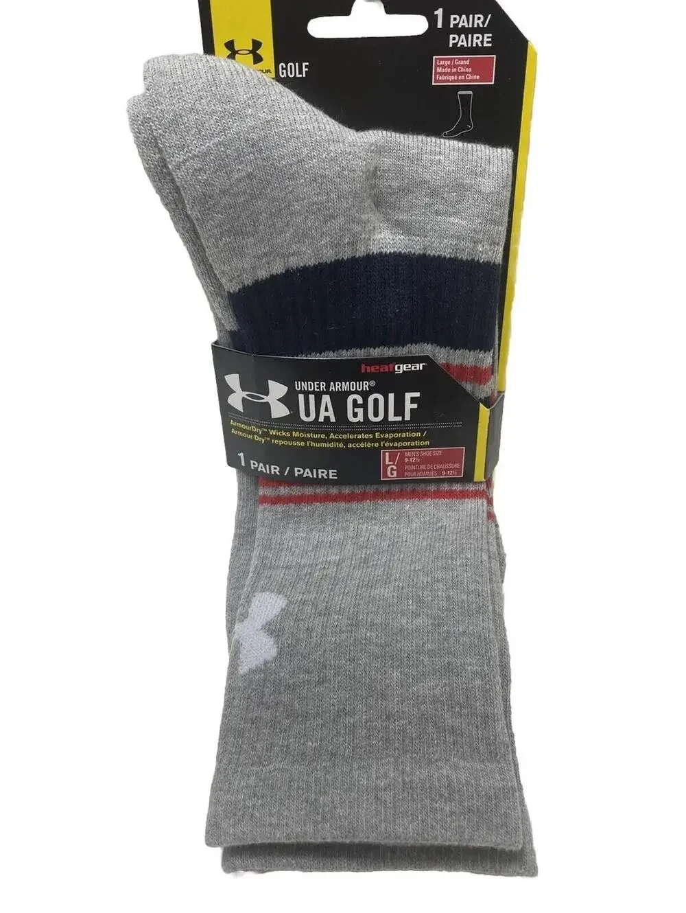 Under Armour UA Golf ArmouDry Men’s Large Moisture-Wicking Golf Socks – New